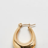 Gold Oval Hoop Earrings - Admiral Row