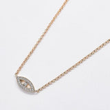 Gold Pave Evil Eye Necklace - Admiral Row