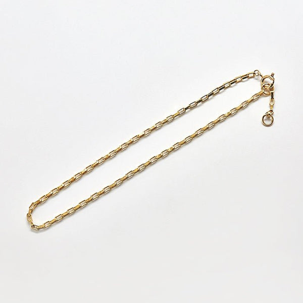 Gold Rectangle Chain Anklet - Admiral Row