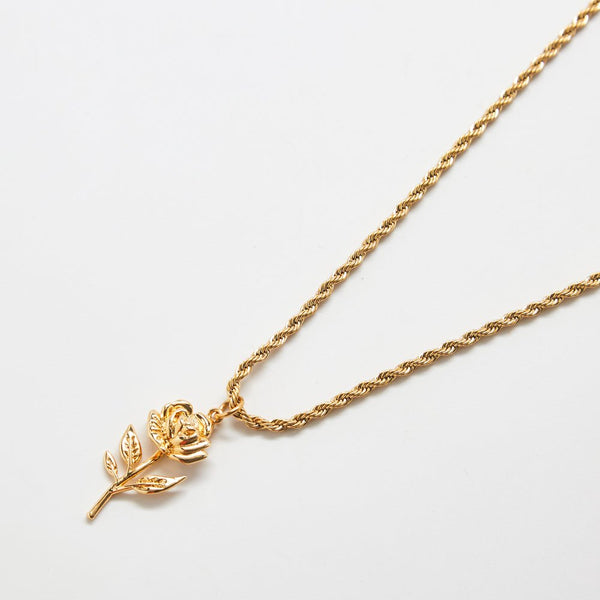 Gold Rose Charm Necklace - Admiral Row