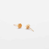 Gold Solid Hexagon Stud Earrings - Admiral Row