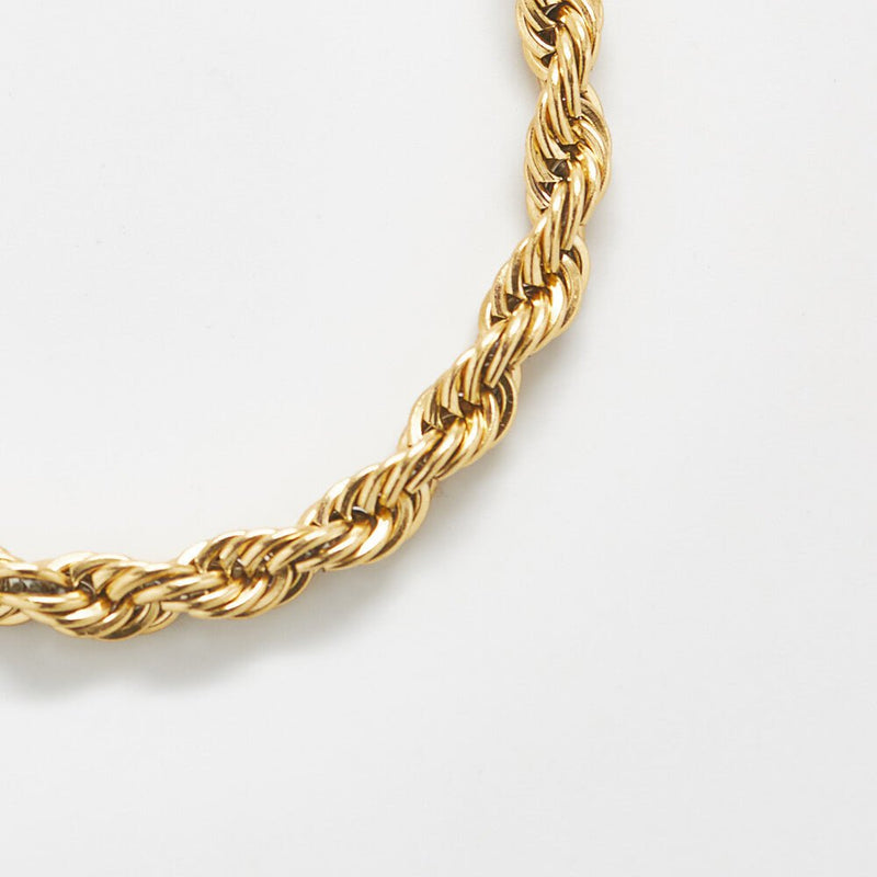 Gold Thick Rope Chain Bracelet - Admiral Row