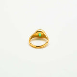 Green CZ Signet Ring - Admiral Row