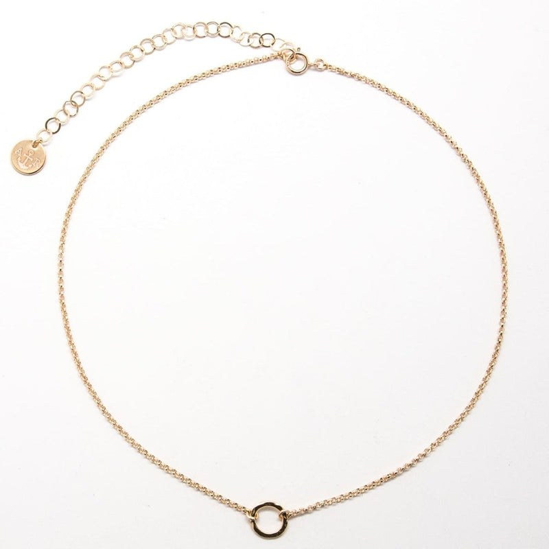 Hammered Circle Choker Necklace - Admiral Row
