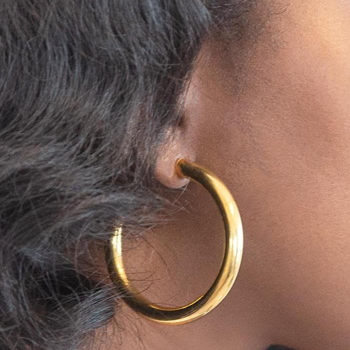 Medium Gold Hoop Earrings - Imperfect - Admiral Row