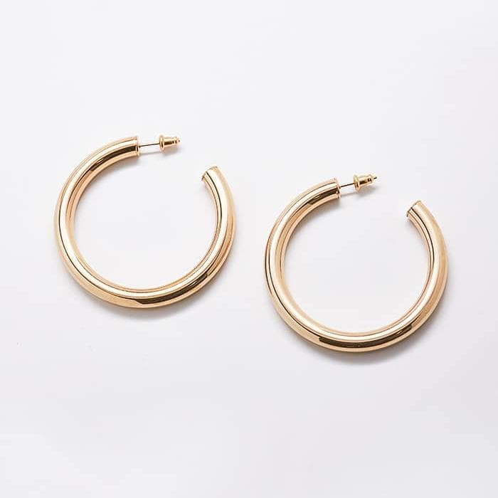Medium Gold Hoop Earrings - Imperfect - Admiral Row