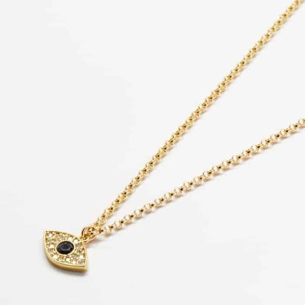 Pave Evil Eye Gold Necklace - Admiral Row