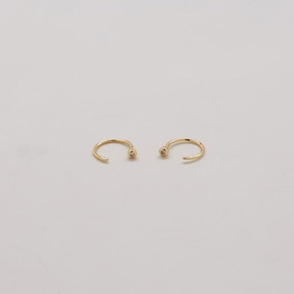 Pave Open Hoop Earrings - Admiral Row
