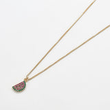 Pave Watermelon Gold Necklace - Admiral Row