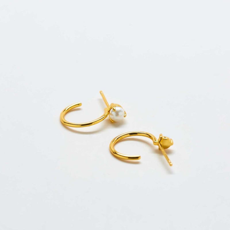 Pearl Mini Hoop Earrings - Admiral Row