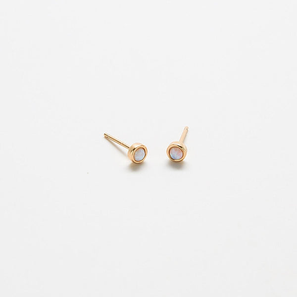 Round Opal Stud Earrings - Admiral Row
