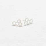 Silver Honeycomb Stud Earrings - Admiral Row