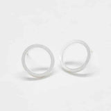 Silver Open Circle Stud Earrings - Admiral Row