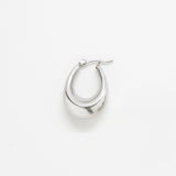 Silver Oval Hoop Earrings - Admiral Row