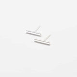 Silver Slim Bar Earrings - Imperfect - Admiral Row