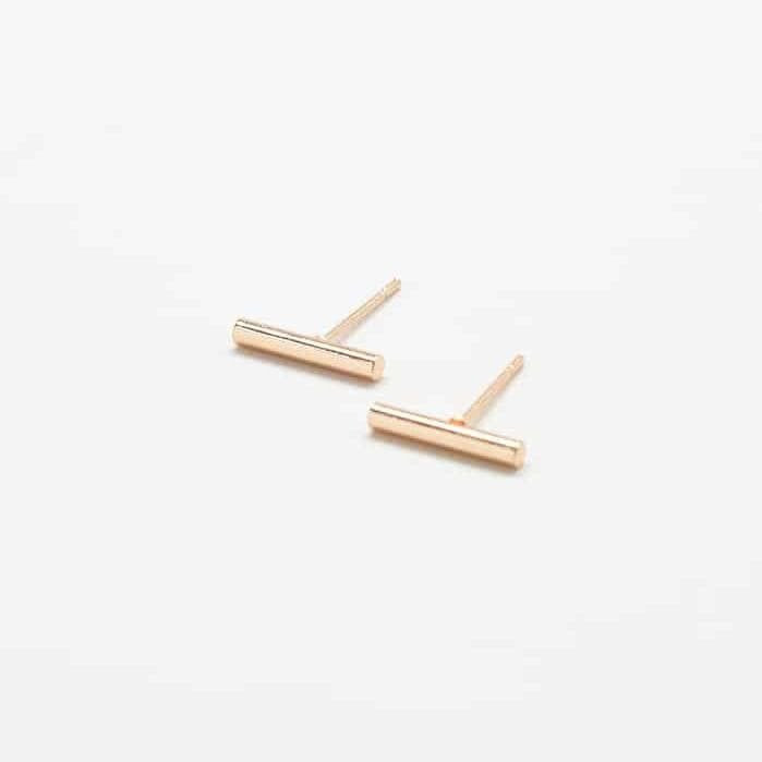 Slim Gold Bar Earrings - Imperfect - Admiral Row