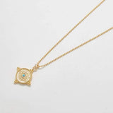 Turquoise Evil Eye Medallion Necklace - Admiral Row