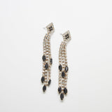 Vintage Black & White Pavé Cascade Earrings - Admiral Row