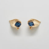 Vintage Blue Trifari Leaf Earrings - Admiral Row