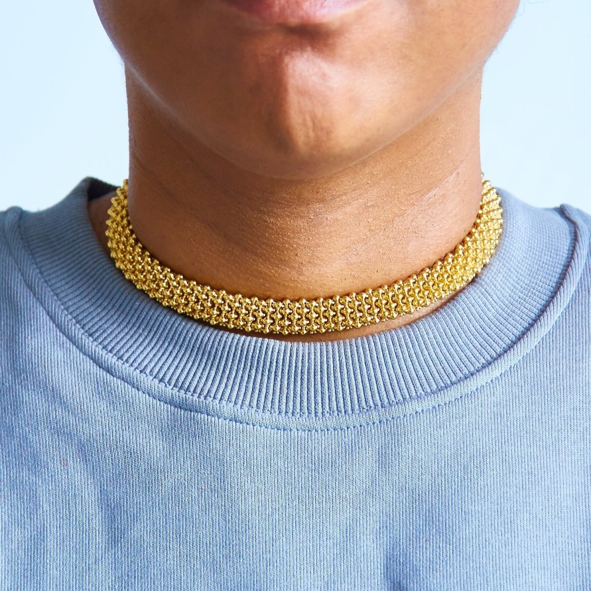 Vintage Ciner Textured Gold Statement Necklace - Admiral Row