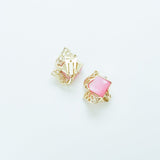 Vintage Coro Light Pink and Gold Earrings - Admiral Row
