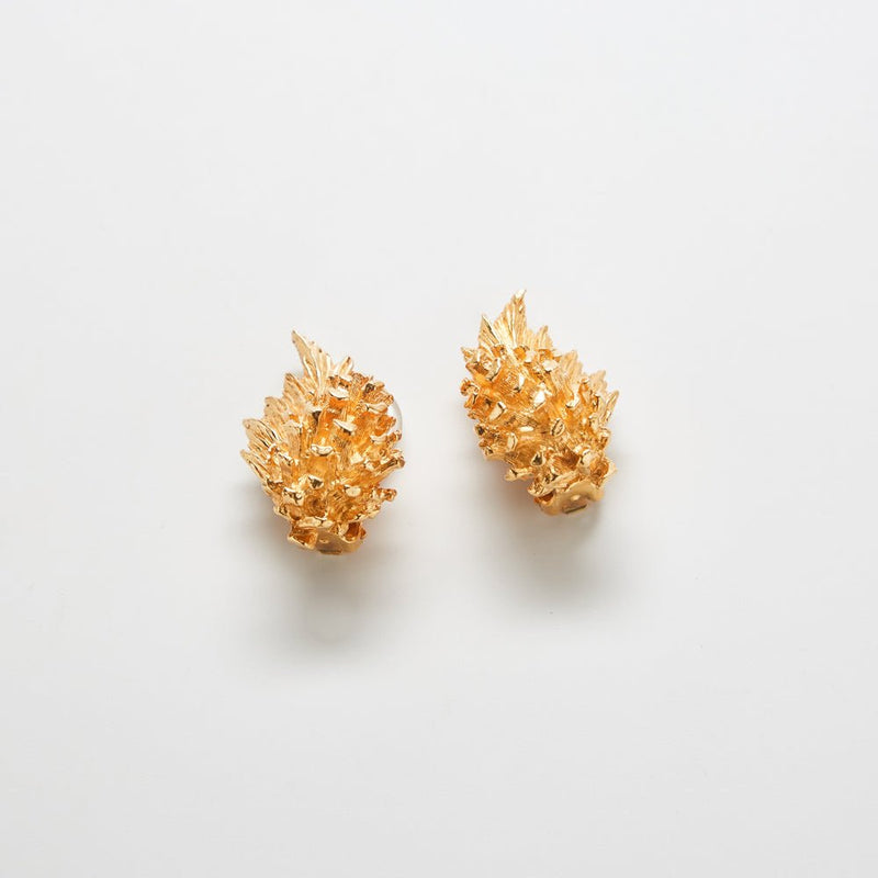 Vintage DeMario Gold Textured Earrings - Admiral Row