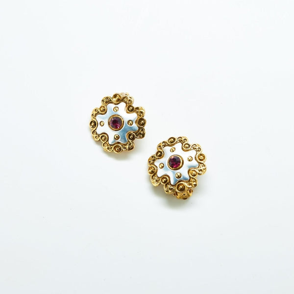 Vintage Gold And Silver Cross Earrings - Admiral Row