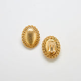 Vintage Gold Chain Cameo Earrings - Admiral Row