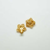 Vintage Gold Flower Earrings - Admiral Row