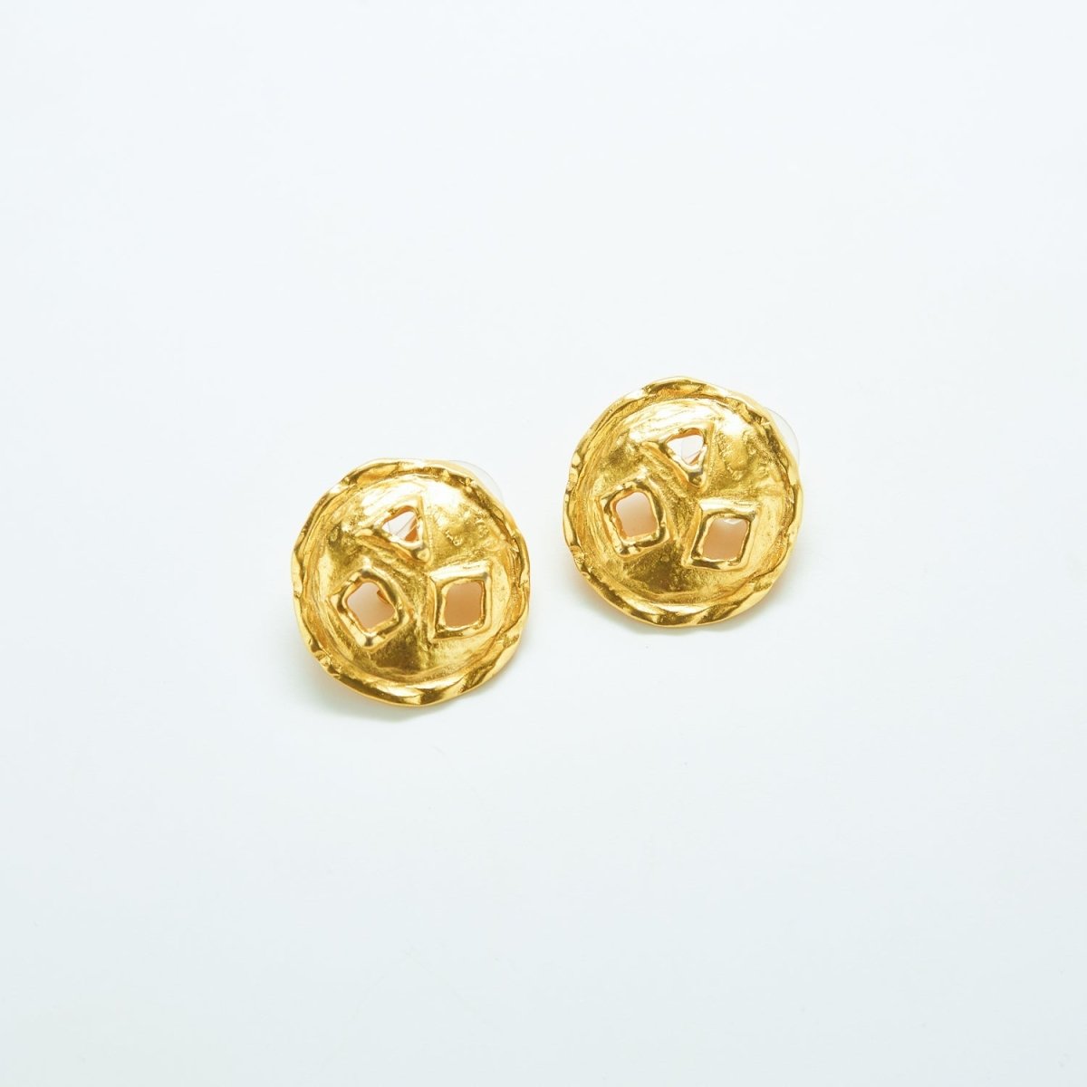 Vintage Gold Geometric Cutout Earrings - Admiral Row
