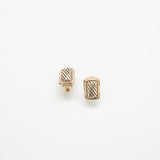 Vintage Gold Rectangle Earrings - Admiral Row