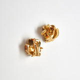 Vintage Gold Rose Earrings - Admiral Row