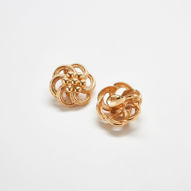 Vintage Gold Swirl Monet Earrings - Admiral Row