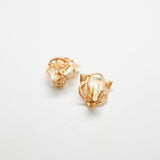 Vintage Gold Triangle Swirl Earrings - Admiral Row