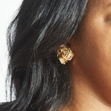 Vintage Gold Triangle Swirl Earrings - Admiral Row