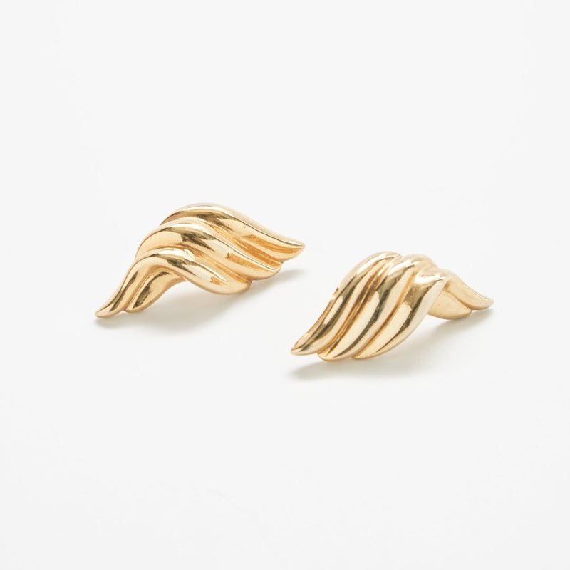 Vintage Gold Wing Earrings - Admiral Row