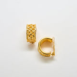 Vintage Gold Woven Half Hoop Earrings - Admiral Row
