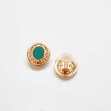 Vintage Green Etched Stud Earrings - Admiral Row