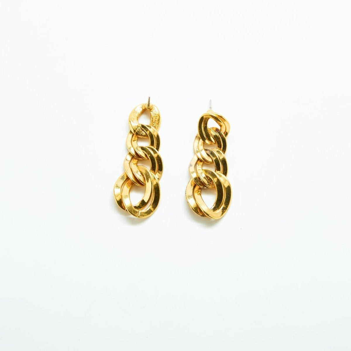 Vintage Monet Chain Link Drop Earrings - Admiral Row
