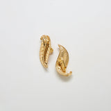 Vintage Sarah Coventry Gold Leaf Ear Climbers - Admiral Row