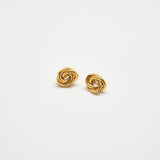 Vintage Trifari Tiny Gold Knot Earrings - Admiral Row