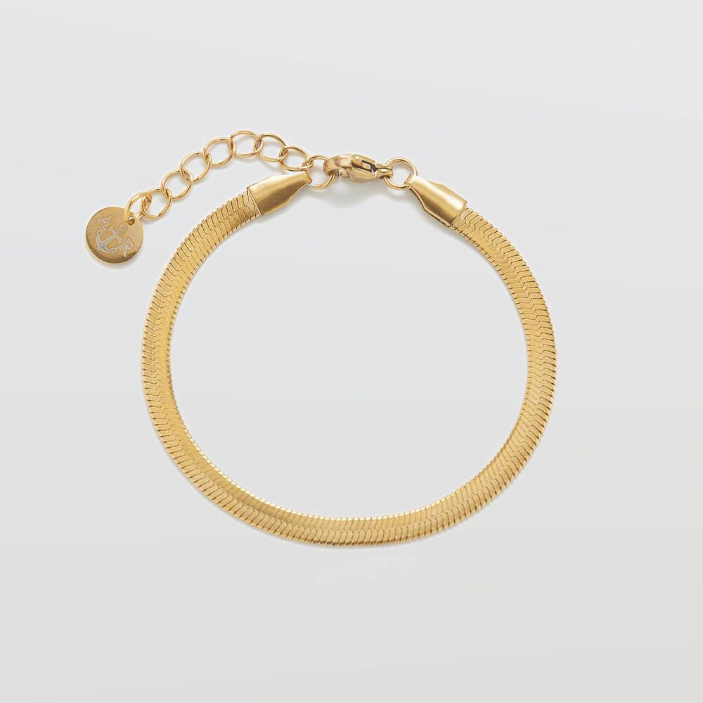 Gold Herringbone Bracelet - Admiral Row