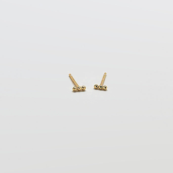 Gold Mini Bead Bar Earrings - Admiral Row