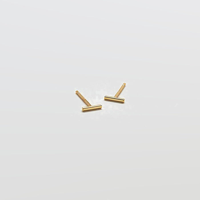 Gold Mini Bar Earrings - Admiral Row