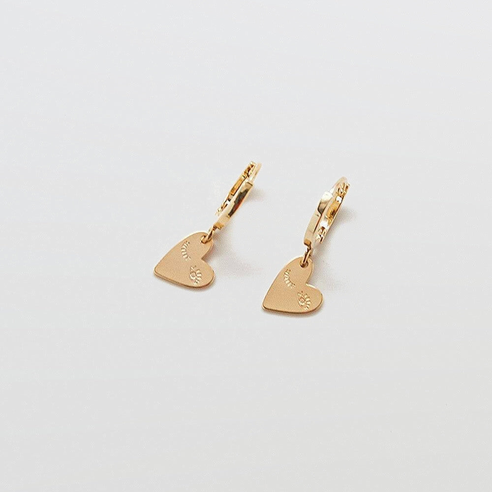 Heart-Eye Huggie Earrings - Admiral Row