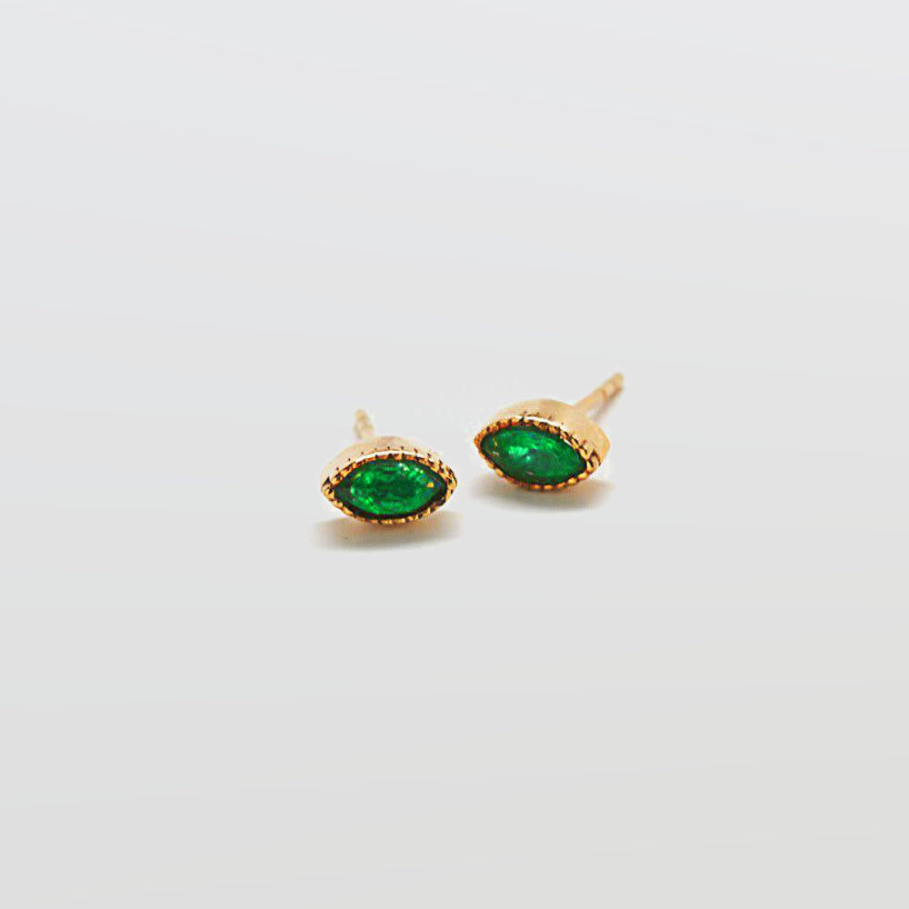 Jade Teardrop Stud Earring - Imperfect