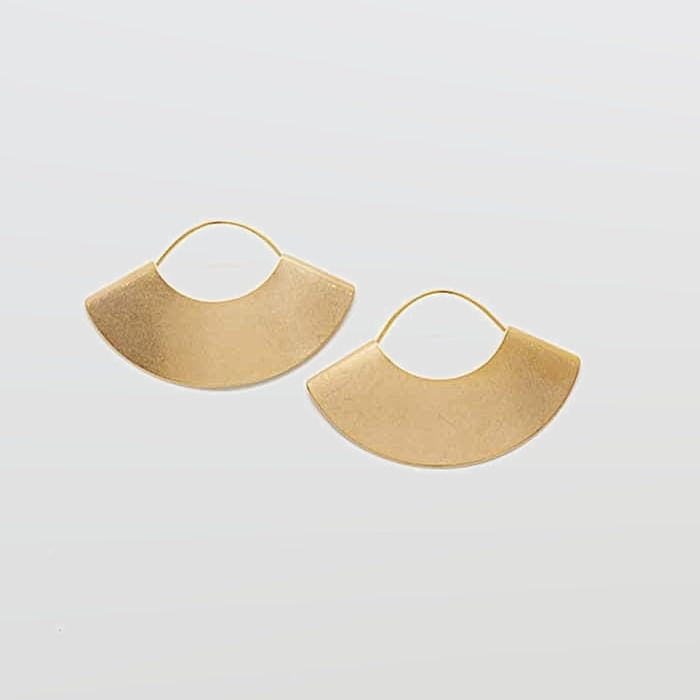 Gold Mini Fan Earrings - Admiral Row