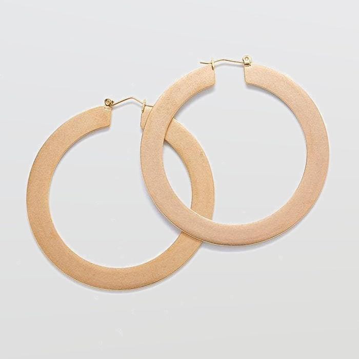 Matte Large Gold Hoop Earrings - Admiral Row