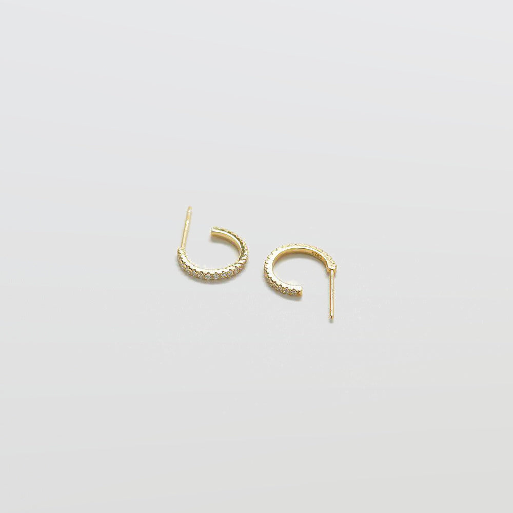 Mini Pave Gold Hoop - Admiral Row