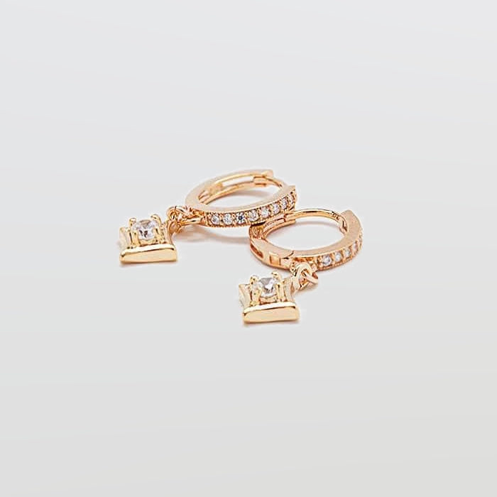 Pave Geometric Huggie Earrings - Admiral Row